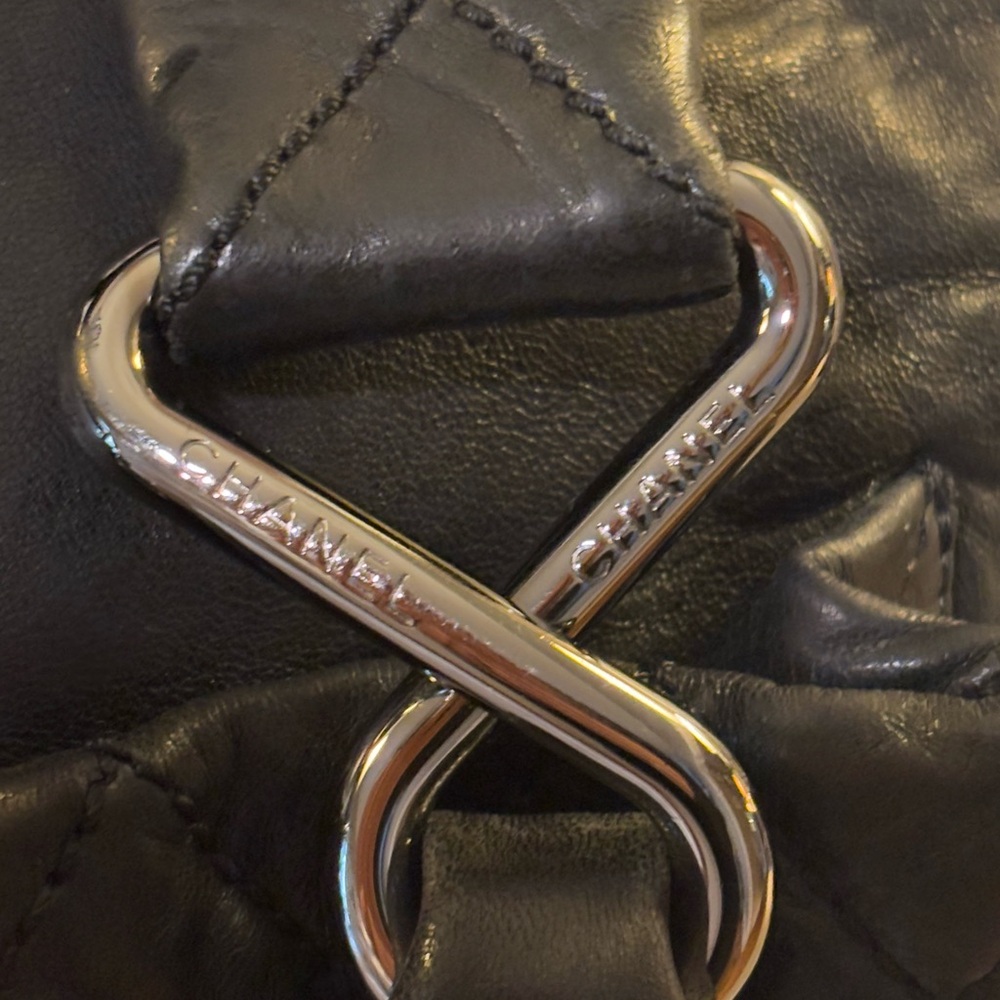 CHANEL RARE Discontinued 8 Knots Lambskin Black Large Bag w/COA - Picture 9 of 16